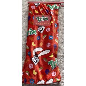 Trix Bunny Cereal Oversized Plush Throw Blanket 60 X 70” NEW